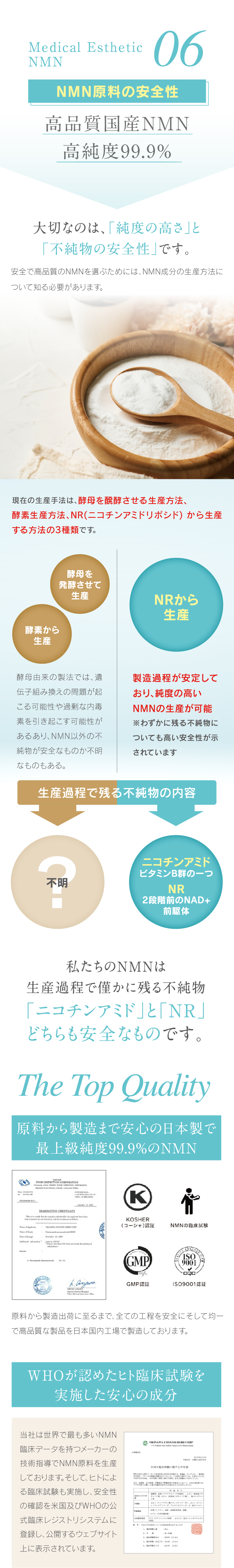 06 NMN原料の安全性　国産で高純度高品質